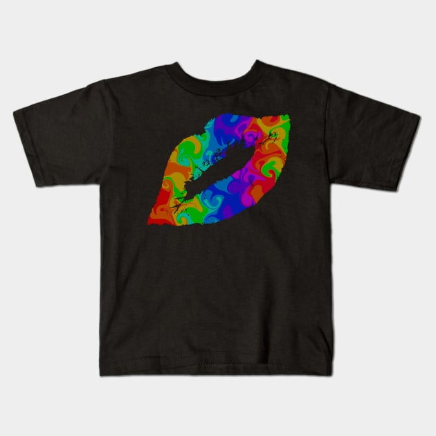 Rainbow Kiss Kids T-Shirt by TheCoatesCloset